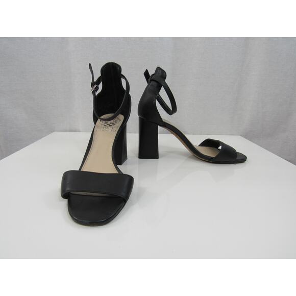 Vince Camuto 6M Margry Ankle Strap Block Heel Sandal Women's Shoe Black - Picture 7 of 11